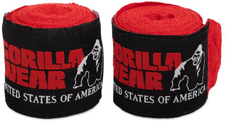 Gorilla Wear Boxing Hand Wraps Red - 4m - 157 Inch - Urban Gym Wear