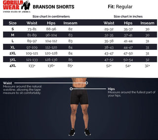 Gorilla Wear Branson Shorts - Army Green/Black - Urban Gym Wear