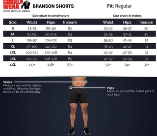 Gorilla Wear Branson Shorts - Black/Grey - Urban Gym Wear