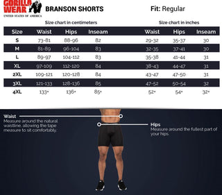 Gorilla Wear Branson Shorts - Black/Red - Urban Gym Wear