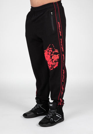 Gorilla Wear Buffalo Old School Workout Pants - Black/Red - Urban Gym Wear