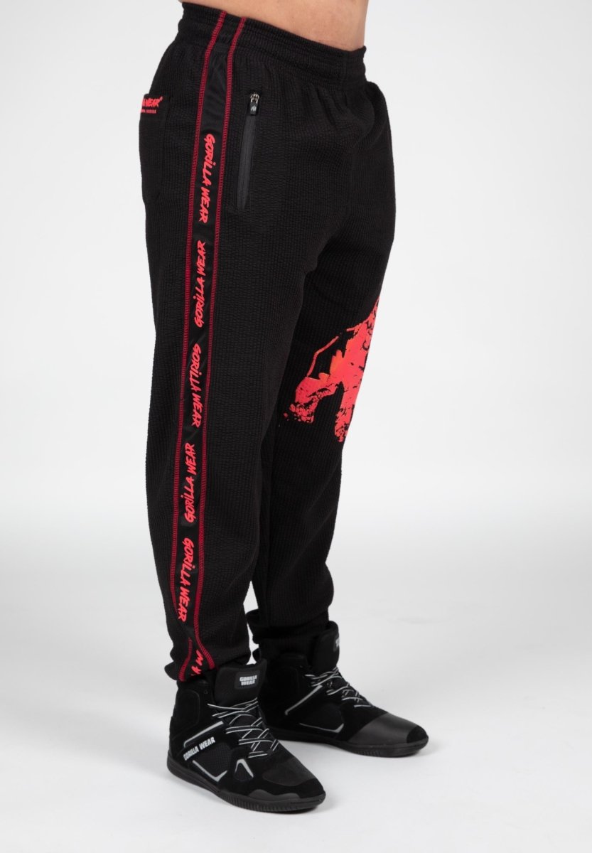 Gorilla Wear Buffalo Old School Workout Pants - Black/Red – Urban