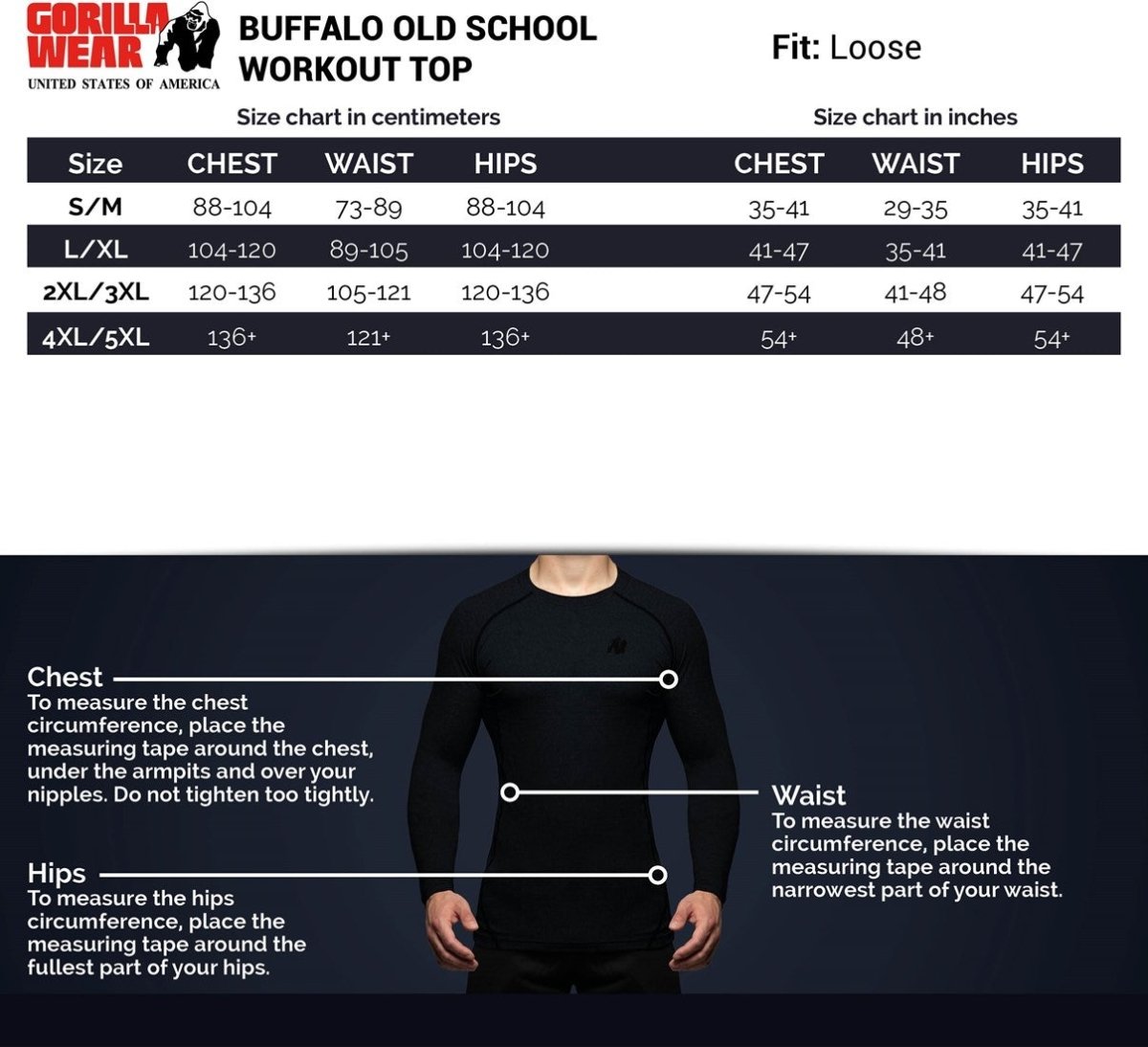 Gorilla Wear Buffalo Old School Workout Top - Black/Grey - Urban Gym Wear