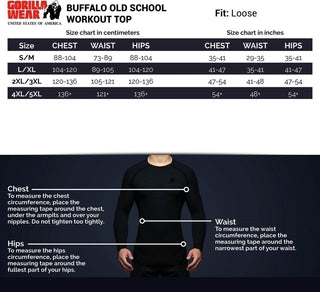 Gorilla Wear Buffalo Old School Workout Top - Black/Grey - Urban Gym Wear