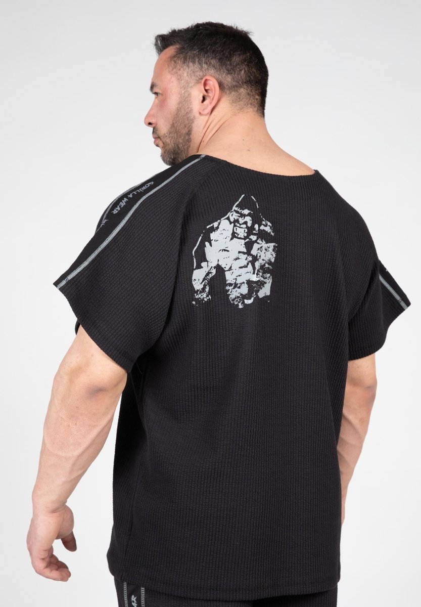 Gorilla Wear Buffalo Old School Workout Top - Black/Grey - Urban