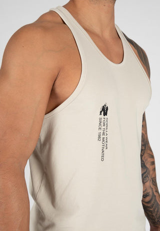 Gorilla Wear Carrizo Tank Top - Beige - Urban Gym Wear