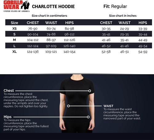 Gorilla Wear Charlotte Hoodie - Black - Urban Gym Wear
