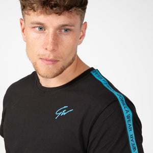 Gorilla Wear Chester T-Shirt - Black-Blue - Urban Gym Wear