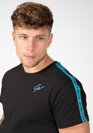 Gorilla Wear Chester T-Shirt - Black-Blue - Urban Gym Wear