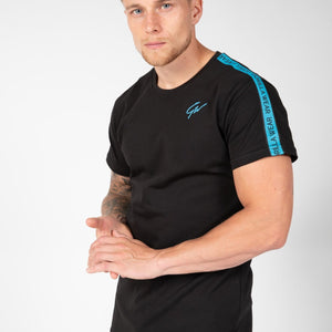 Gorilla Wear Chester T-Shirt - Black-Blue - Urban Gym Wear