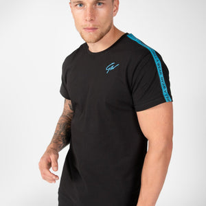 Gorilla Wear Chester T-Shirt - Black-Blue - Urban Gym Wear