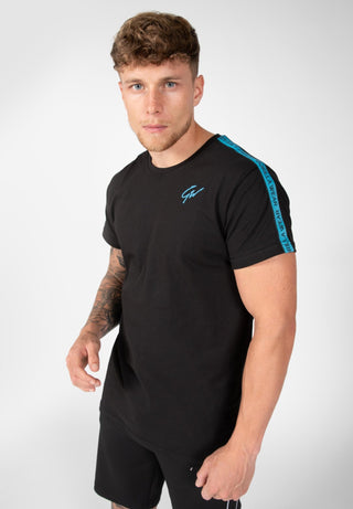 Gorilla Wear Chester T-Shirt - Black-Blue - Urban Gym Wear