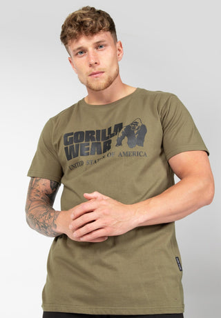 Gorilla Wear Classic T-Shirt - Army Green - Urban Gym Wear