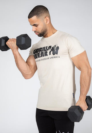 Gorilla Wear Classic T-Shirt - Beige - Urban Gym Wear