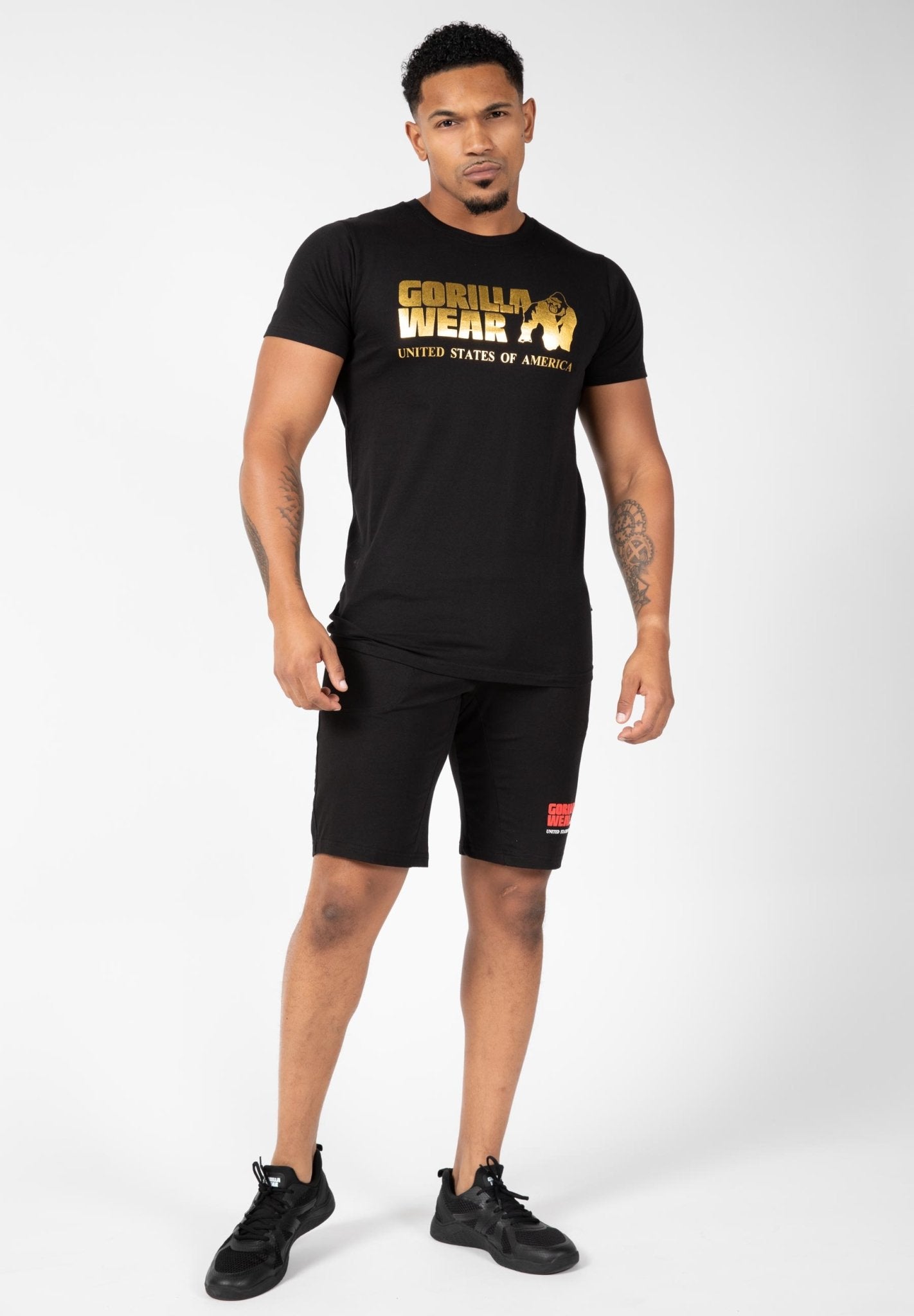 Gorilla Wear Classic T-Shirt - Black/Gold - Urban Gym Wear