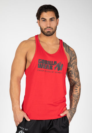 Gorilla Wear Classic Tank Top - Tango Red - Urban Gym Wear