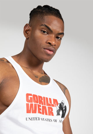 Gorilla Wear Classic Tank Top - White - Urban Gym Wear