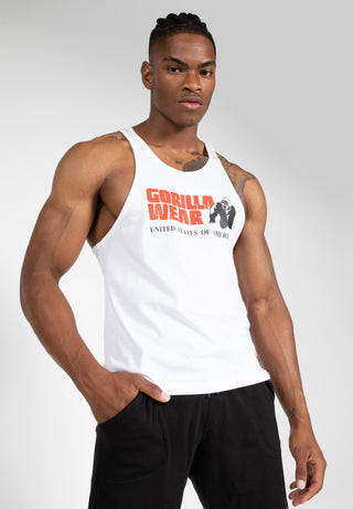 Gorilla Wear Classic Tank Top - White - Urban Gym Wear