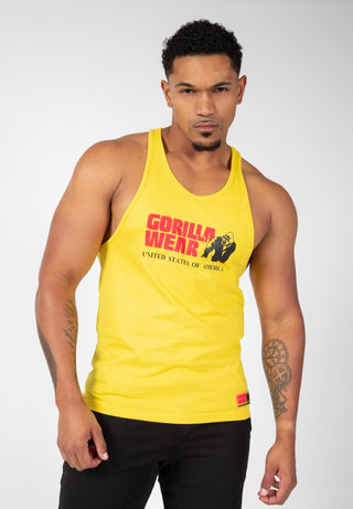 Gorilla Wear Classic Tank Top - Yellow - Urban Gym Wear