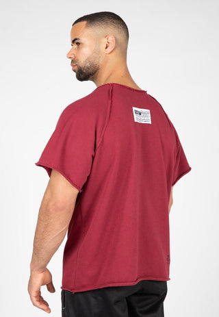 Gorilla Wear Classic Workout Top - Burgundy Red - Urban Gym Wear