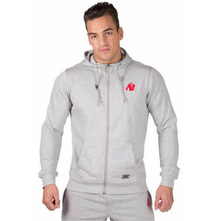 Gorilla Wear Classic Zipped Hoodie - Grey - Urban Gym Wear
