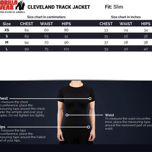 Gorilla Wear Cleveland Track Jacket - Black - Urban Gym Wear