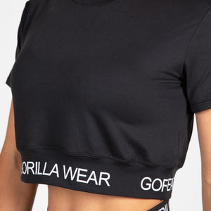 Gorilla Wear Colby Cropped T-Shirt - Black - Urban Gym Wear