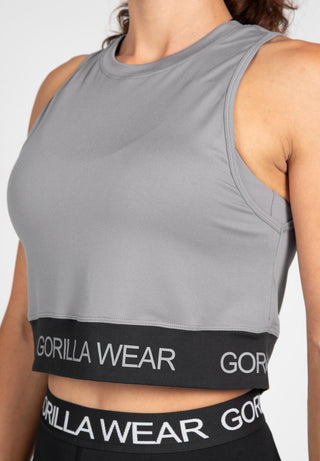 Gorilla Wear Colby Cropped Tank Top - Grey - Urban Gym Wear