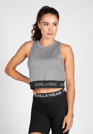 Gorilla Wear Colby Cropped Tank Top - Grey - Urban Gym Wear