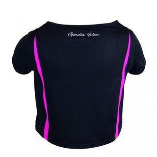 Gorilla Wear Columbia Crop Top - Black-Pink - Urban Gym Wear