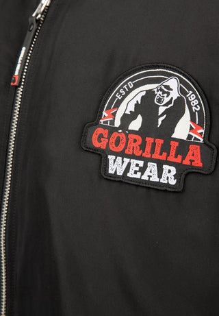 Gorilla Wear Covington Bomber Jacket - Black - Urban Gym Wear