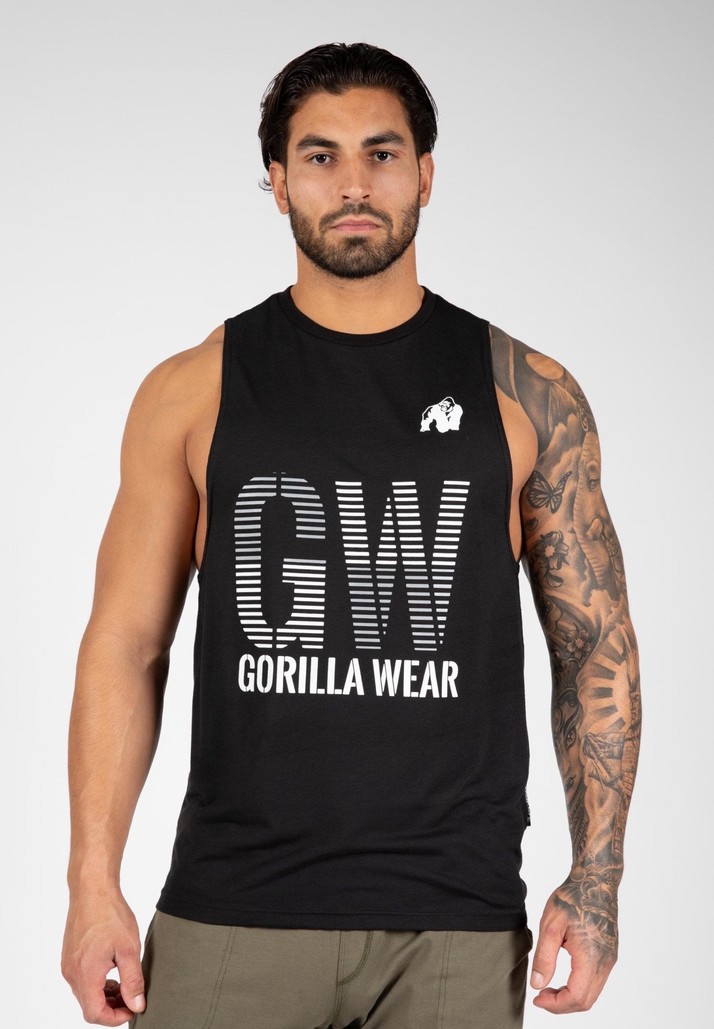 Gorilla Wear Dakota Sleeveless T-Shirt - Black - Urban Gym Wear