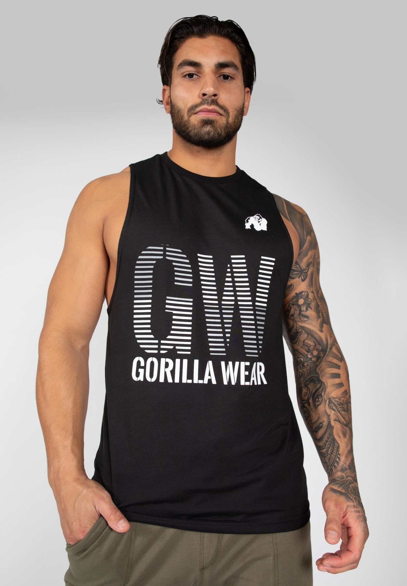 Gorilla Wear Dakota Sleeveless T-Shirt - Black - Urban Gym Wear