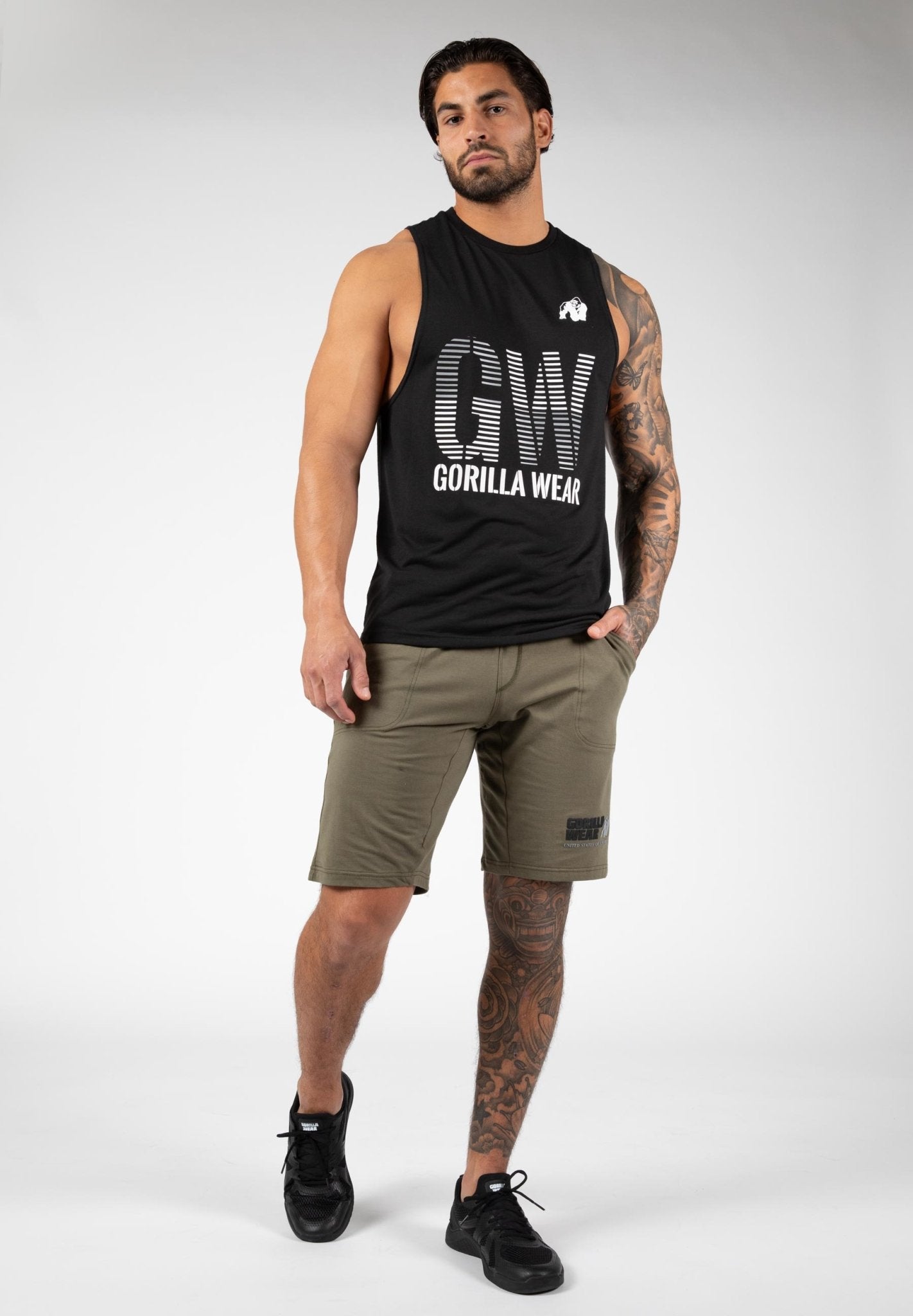 Gorilla Wear Dakota Sleeveless T-Shirt - Black - Urban Gym Wear