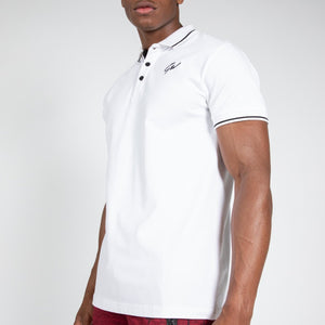 Gorilla Wear Delano Polo - White/Black - Urban Gym Wear