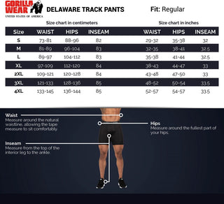 Gorilla Wear Delaware Track Pants - Navy - Urban Gym Wear