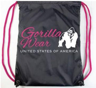 Gorilla Wear Drawstring Bag - Black-Pink - Urban Gym Wear