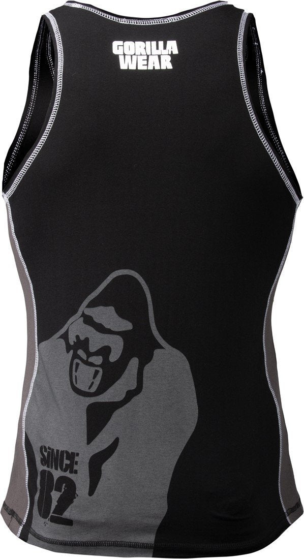 Gorilla Wear Dunellen Tank Top - Black-Grey - Urban Gym Wear