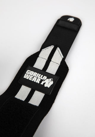 Gorilla Wear Elbow Wraps - Black/White - Urban Gym Wear