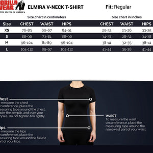 Gorilla Wear Elmira V-Neck T-Shirt - Black - Urban Gym Wear