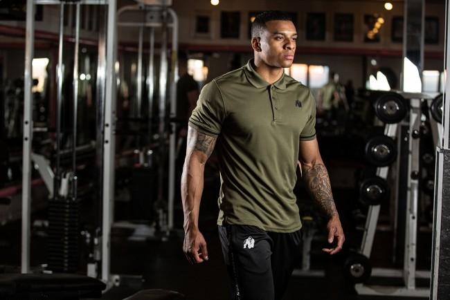 Gorilla Wear Forbes Polo - Army Green - Urban Gym Wear