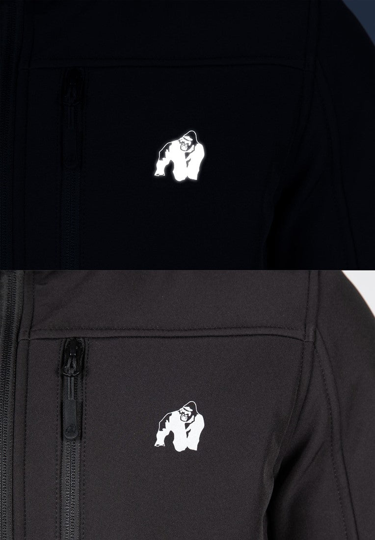 Gym Shell Jacket Gorilla Wear Foster Softshell Jacket - Black - Urban Gym Wear