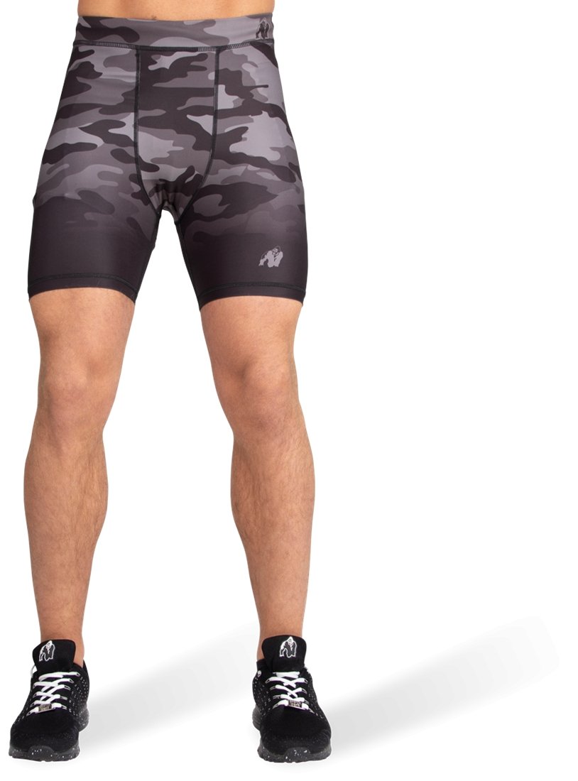 Gorilla Wear Franklin Shorts - Black-Grey Camo - Urban Gym Wear