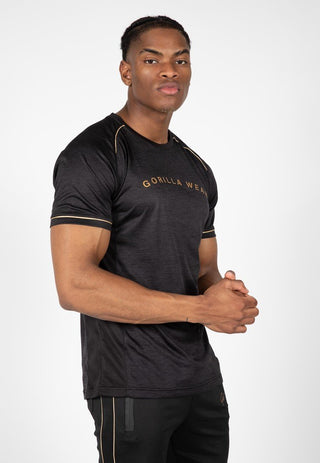 Gorilla Wear Fremont T-Shirt - Black/Gold - Urban Gym Wear