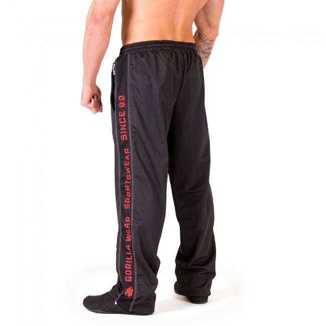 Gorilla Wear Functional Mesh Pants Black-Red Urban Gym Wear