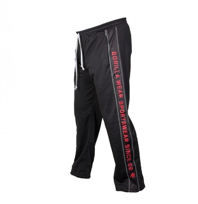 Gorilla Wear Functional Mesh Pants - Black-Red - Urban Gym Wear