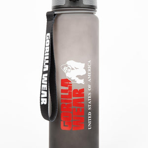 Gorilla Wear Gradient Water Bottle 1000ml - Black/Grey - Urban Gym Wear