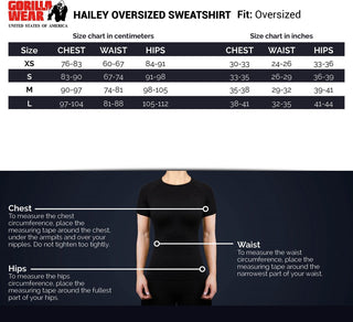 Gorilla Wear Hailey Oversized Sweatshirt - Black - Urban Gym Wear