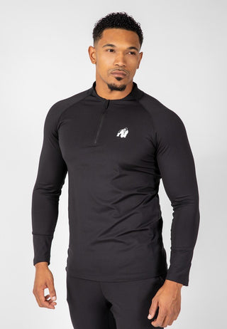 Gorilla Wear Hamilton Hybrid Long Sleeve - Black - Urban Gym Wear