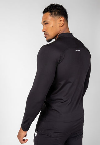 Gorilla Wear Hamilton Hybrid Long Sleeve - Black - Urban Gym Wear